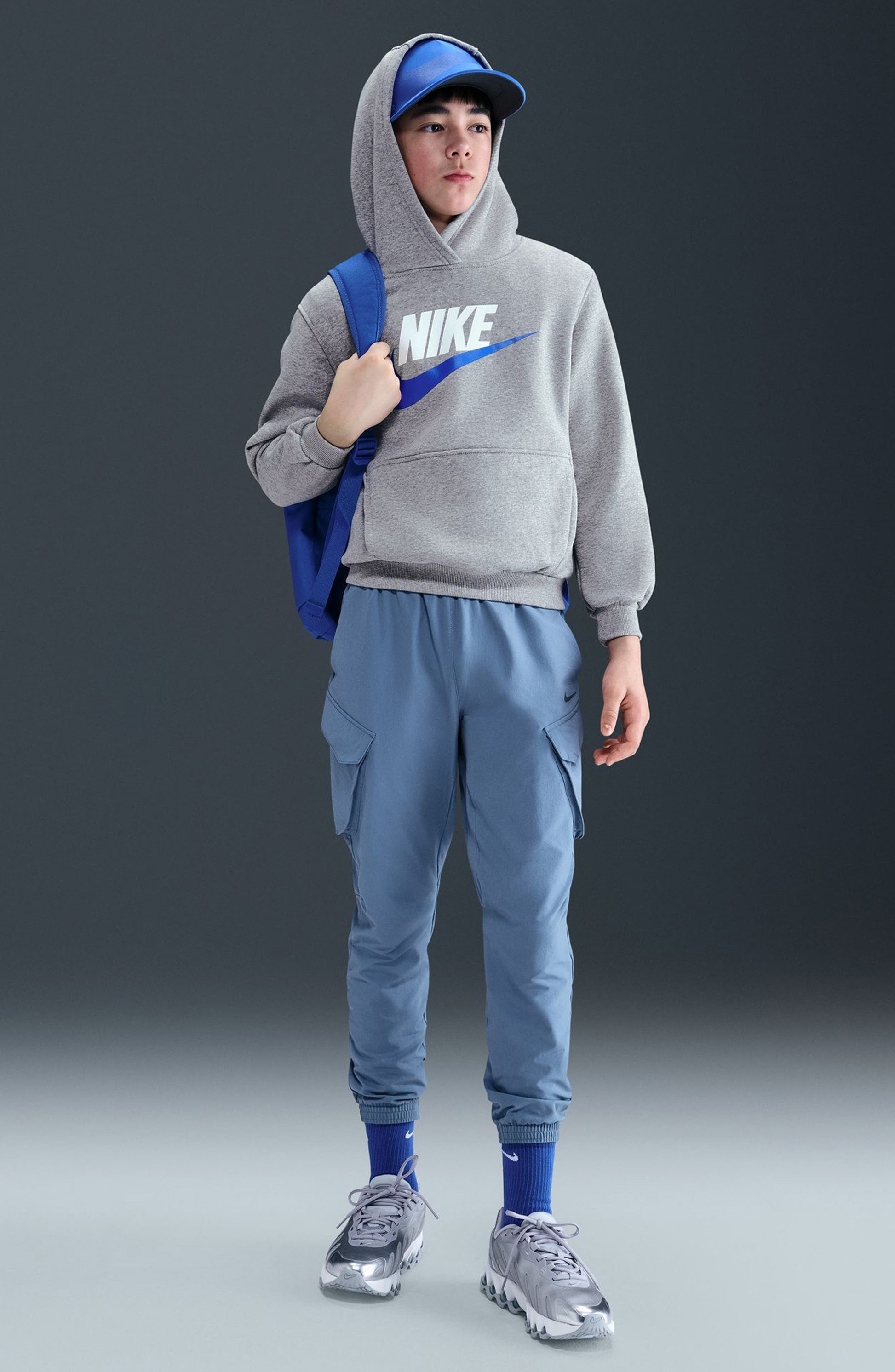 DARK GREY HEATHER/ GAME ROYAL