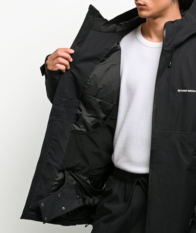 Beyond Medals Full Zip Black 15K Snowboard Jacket