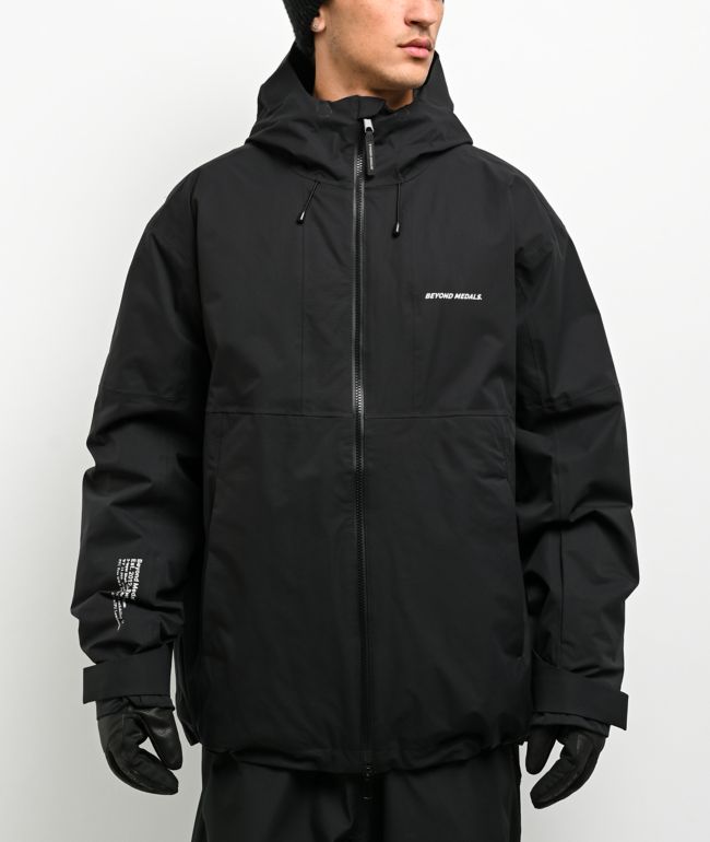 Beyond Medals Full Zip Black 15K Snowboard Jacket