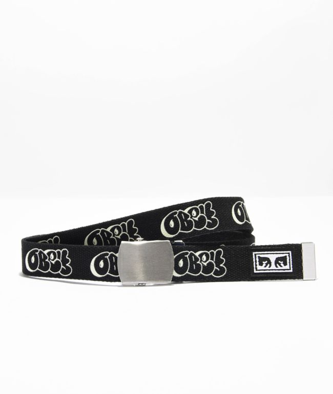 Obey Graffiti Black Web Belt 