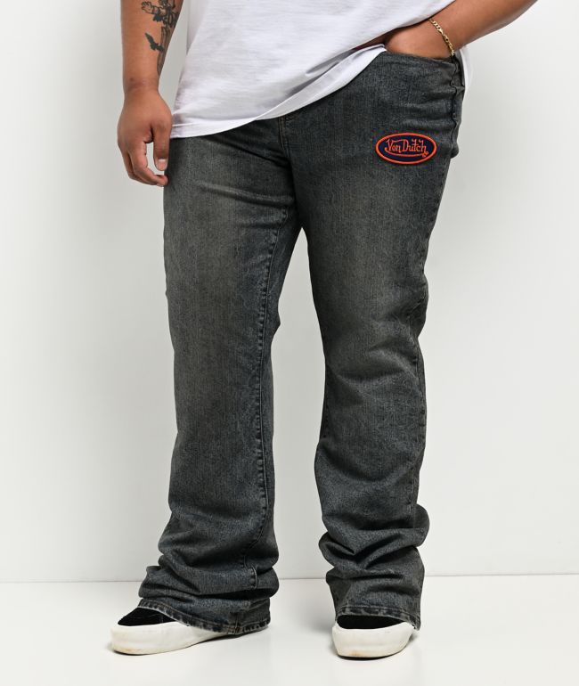 Von Dutch Clutch Stacked Flare Jeans