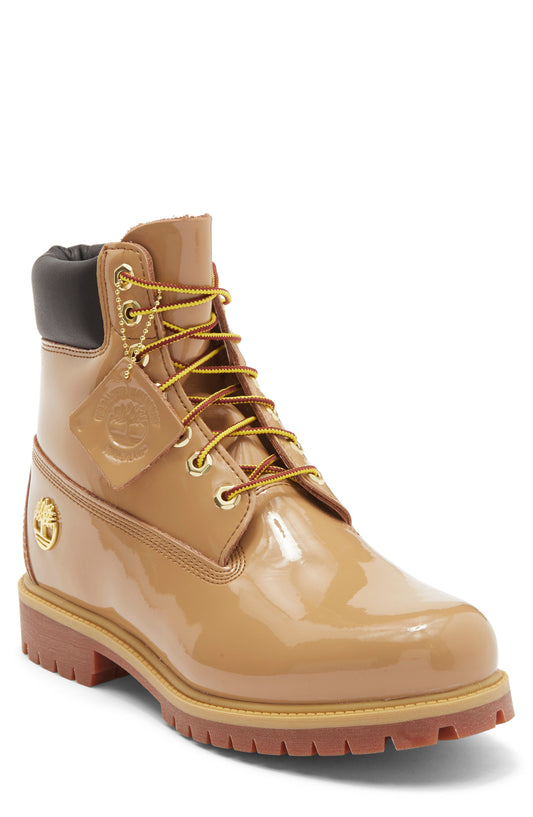 MEDIUM BROWN PATENT LEATHER