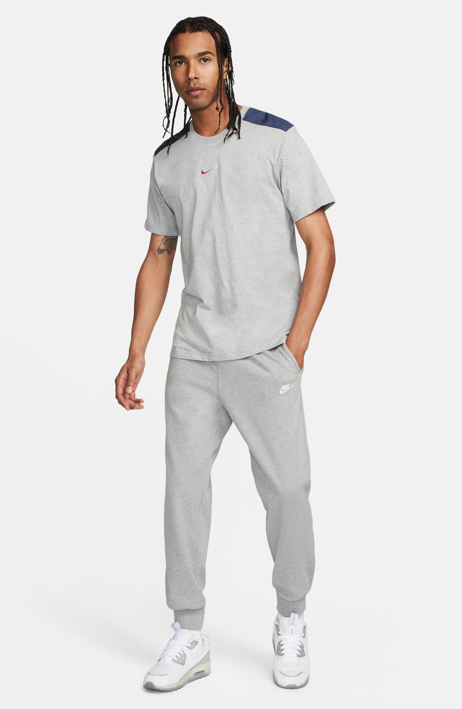 DK GREY HEATHER/ WHITE